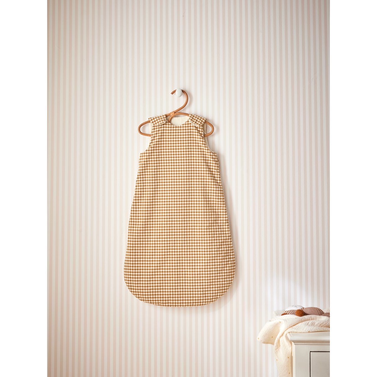 Gigoteuse vichy en percale de coton TOG 2 marron, CYRILLUS
