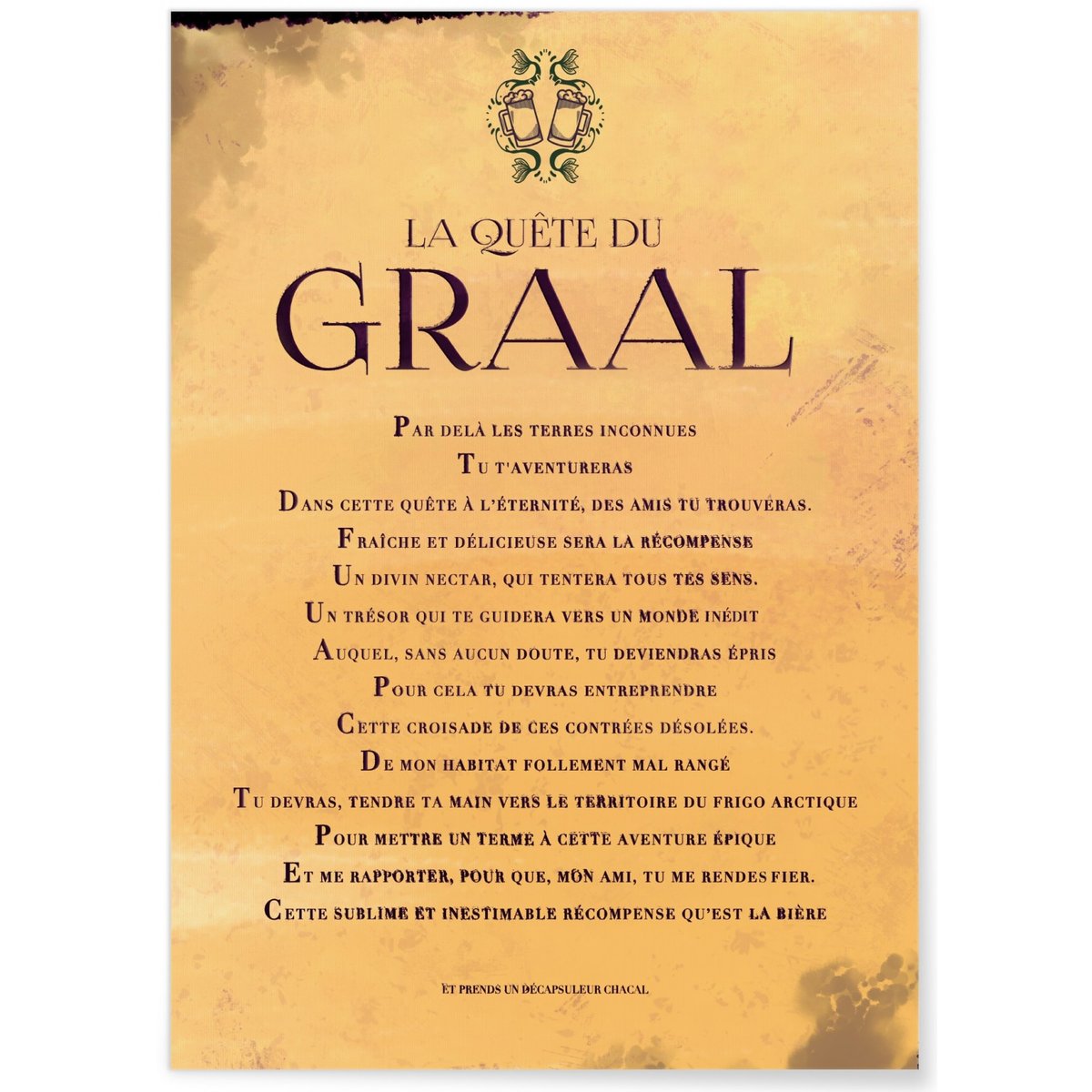 Poster La quête du Graal blanc, L'AFFICHERIE