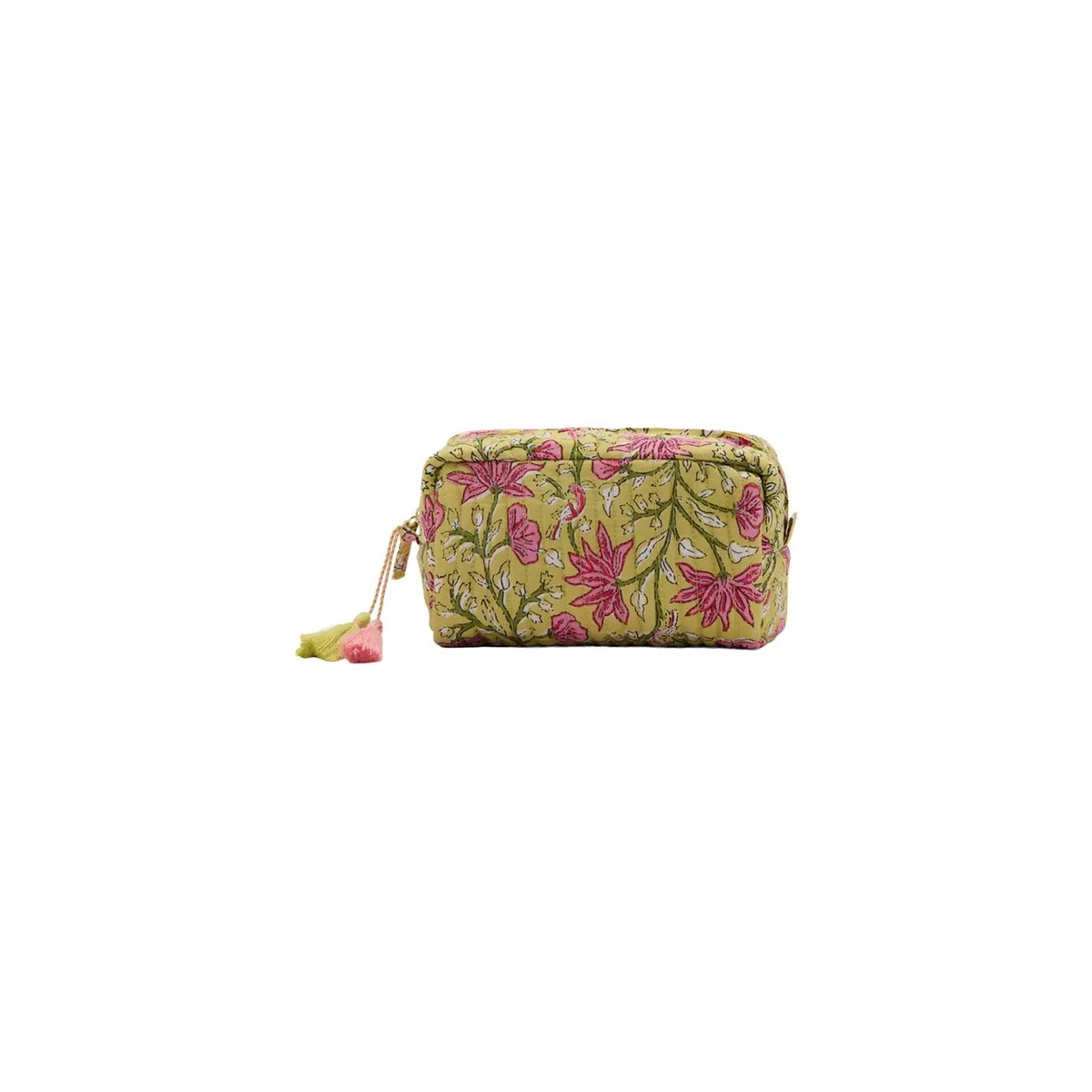 Sac cosmétique à fleurs vert, MANGO