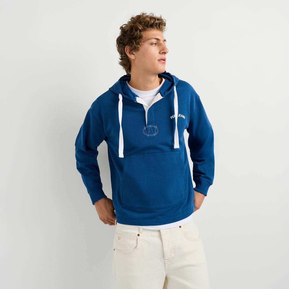 Sweat À Capuche Coupe Décontractée encre bleue, PEPE JEANS