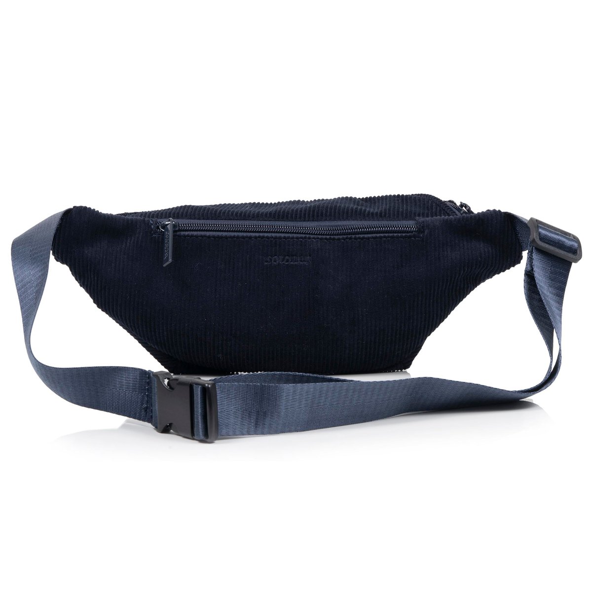 Sac banane velours côtelé marine avec bandoulière ajustable bleu marine, ISOTONER