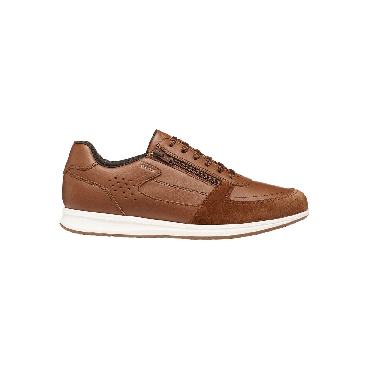 Basket Cuir Avery cognac, GEOX