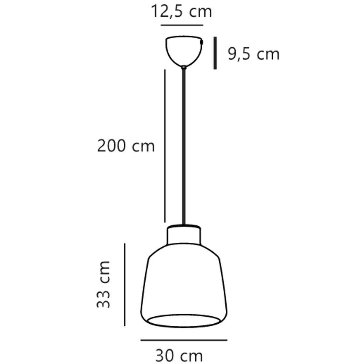 Suspension surface douce et satinée en métal, LOUELLA noir, NORDLUX