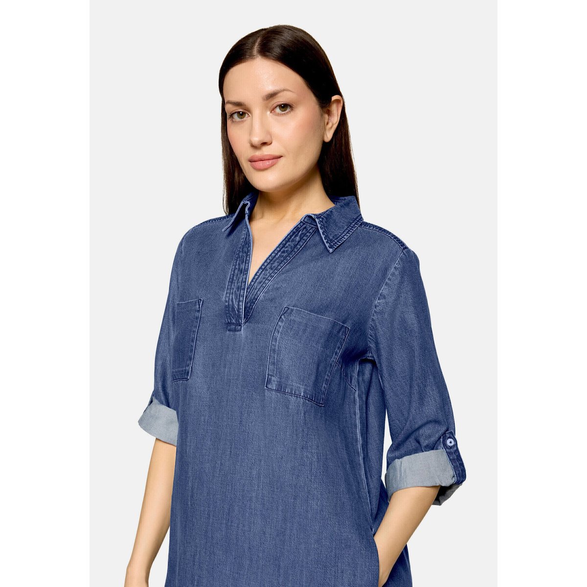 Robe en jean à col bleu, CARTOON