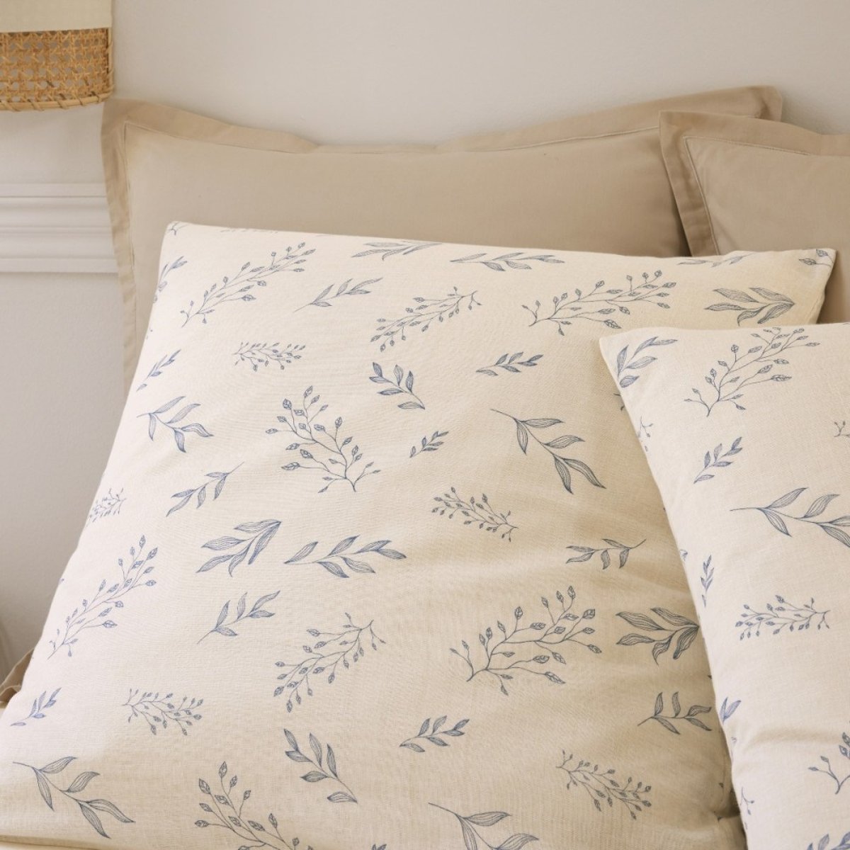 Housse De Couette 240x220 + 2 Taies D'oreiller Imprimées 100% Gaze De Coton beige, DECORATIE