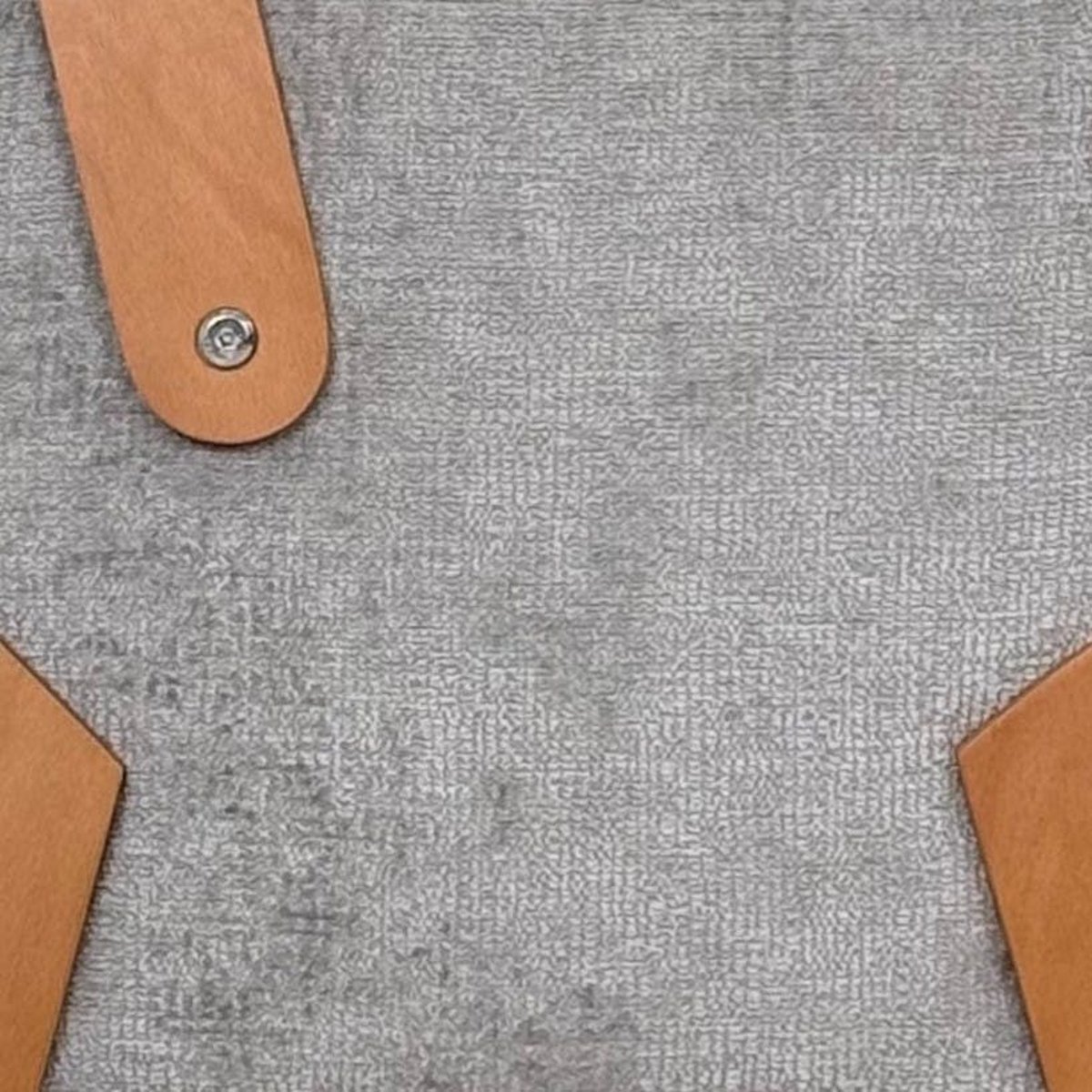 Pouf en tissu avec poignée IENA gris, PIER IMPORT