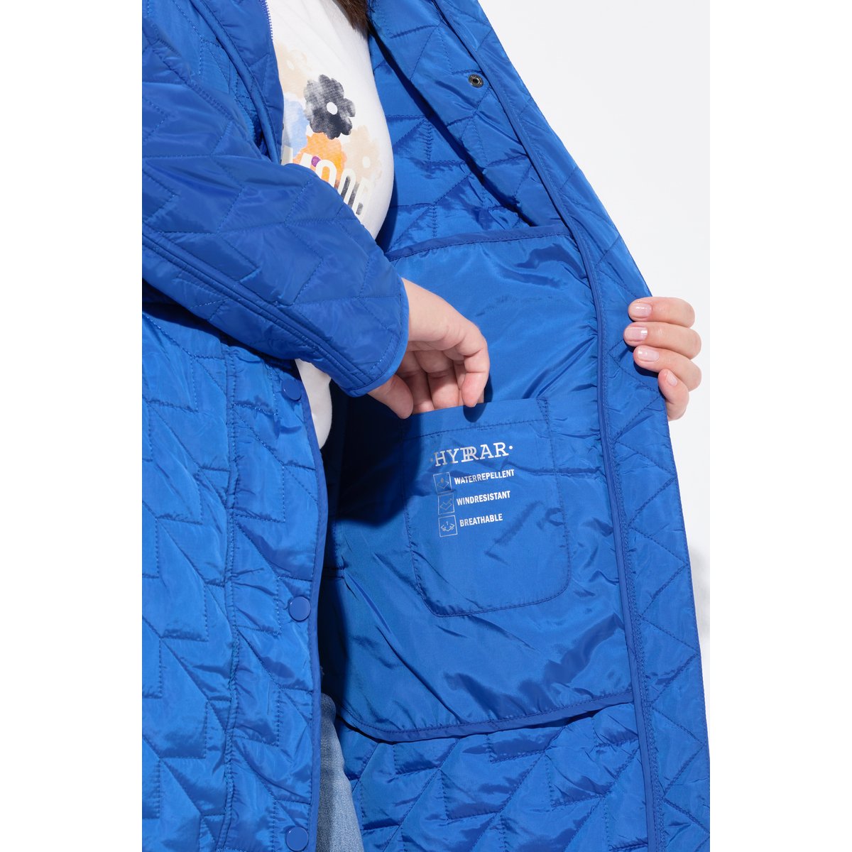 Manteau léger HYPRAR, capuche, déperlant bleu crépuscule, ULLA POPKEN