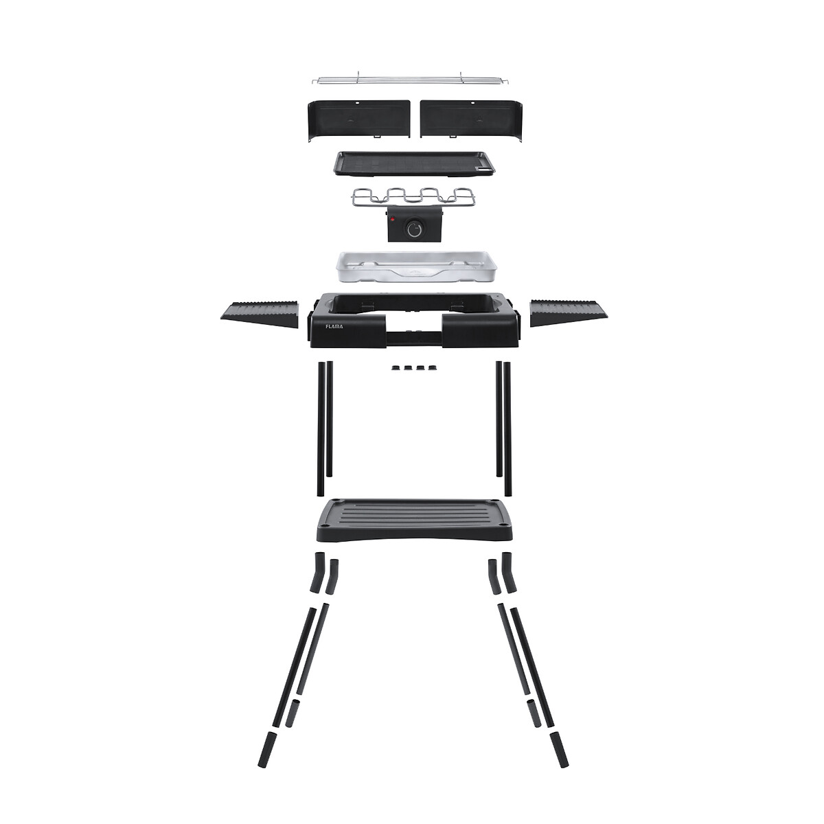 Grelhador de Barbecue 4160FL, FLAMA preto , FLAMA