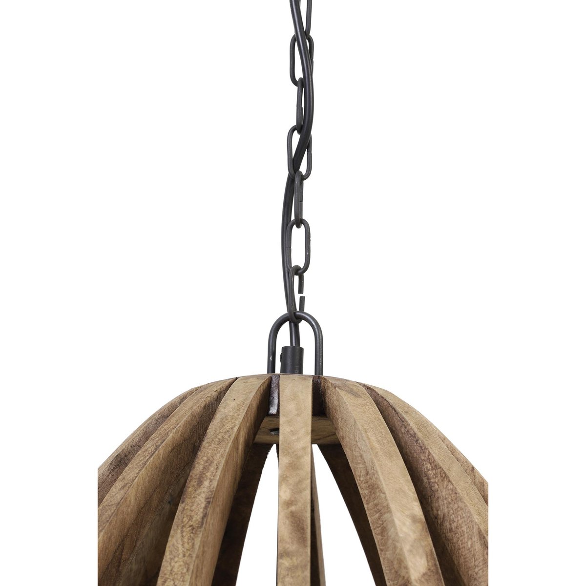 Lampe Suspendue Bois HARANKA marron foncé, LIGHT & LIVING