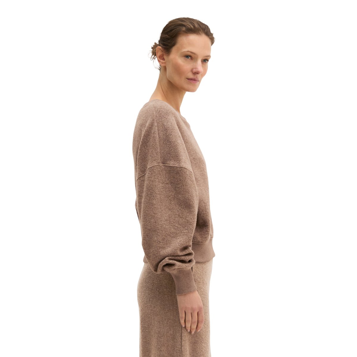 Sweat-shirt oversize en molleton épais beige, MARC O'POLO