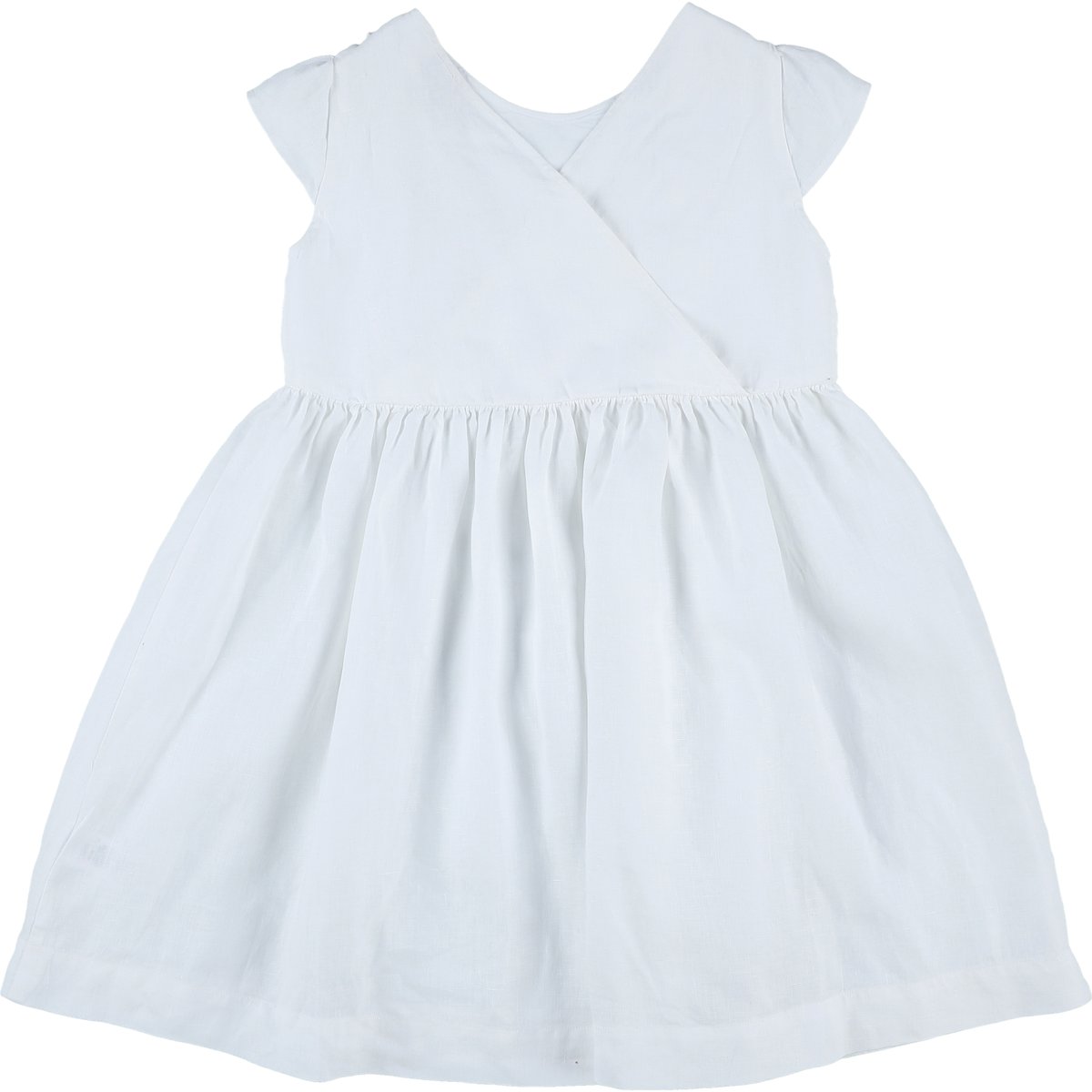 Robe en lin -  Très bon état blanc, PETIT BATEAU