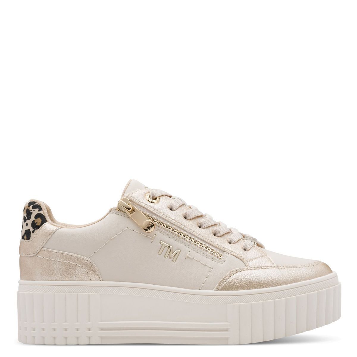 Basket à talon beige crème, MARCO TOZZI