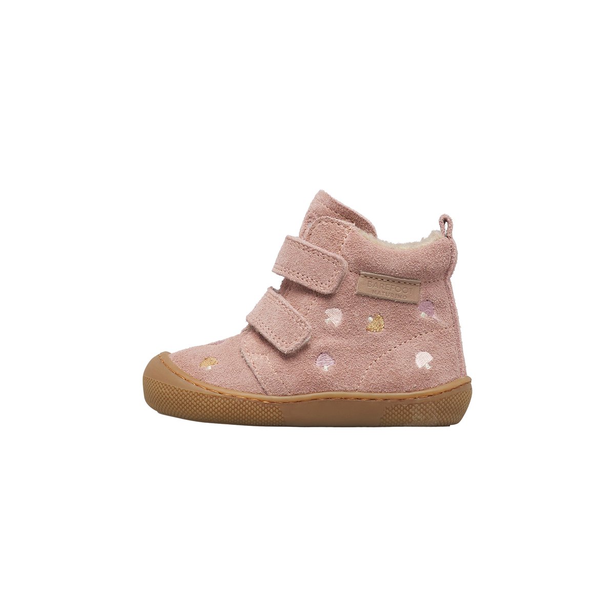 Bottines barefoot en daim BAREFOOT WIGGHI VL EMBR.MUSHROOM rose-rose clair, NATURINO