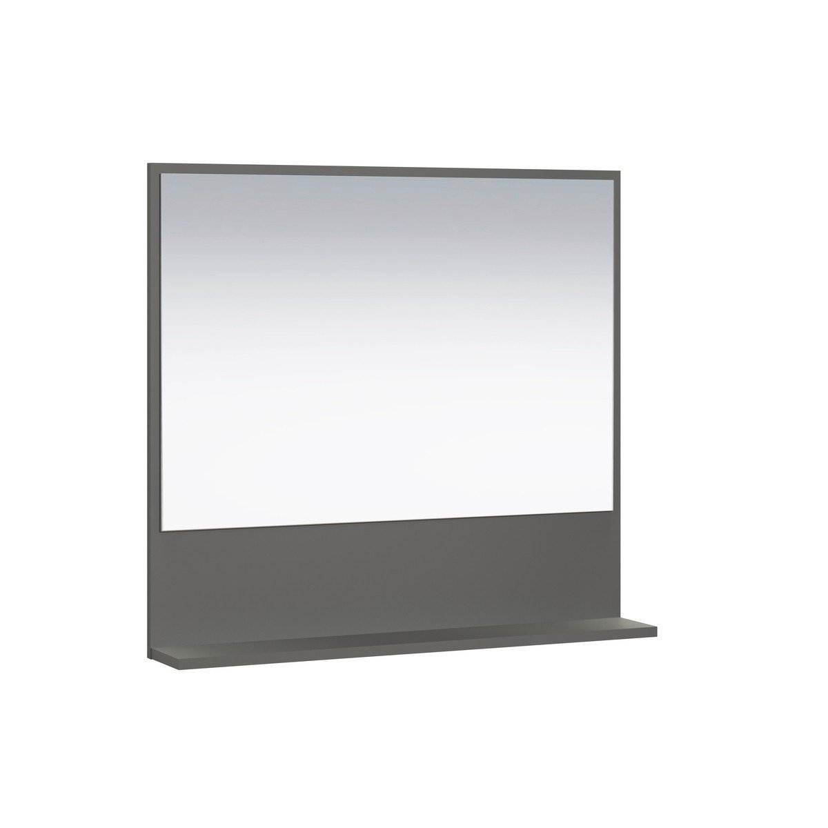 Miroir mural avec 1 tablette L80 cm - PUREBLISS gris anthracite, CALICOSY