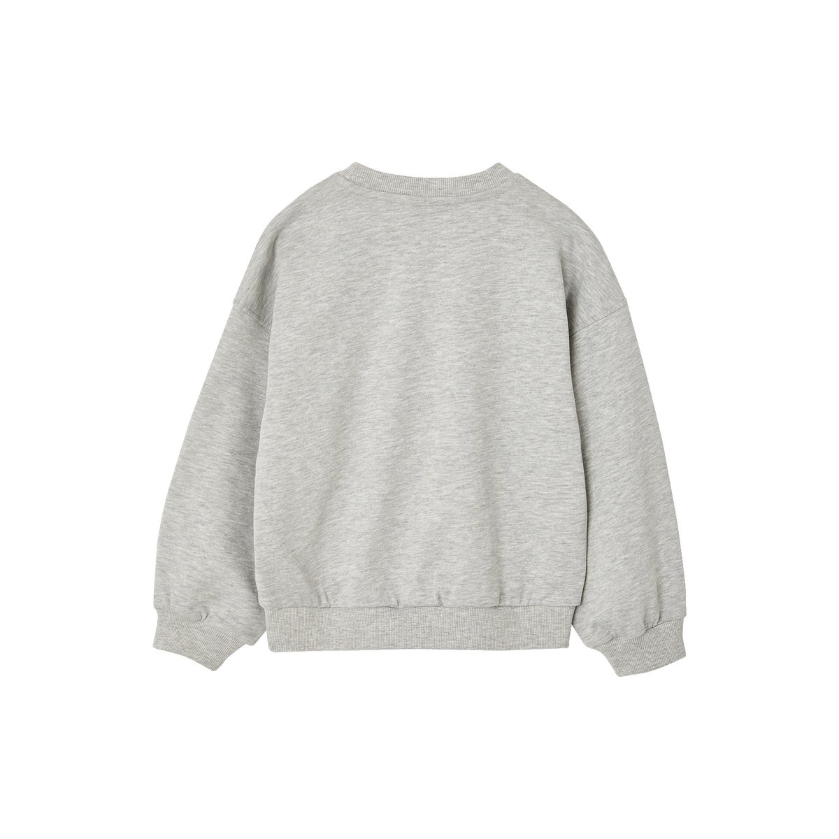 Sweat col rond manches longues gris chiné, VERTBAUDET