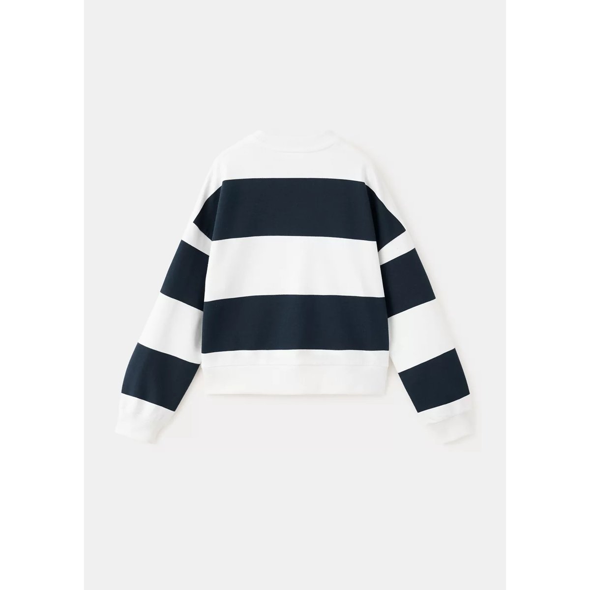 Sweat rayé phrase imprimée bleu marine, MANGO KIDS