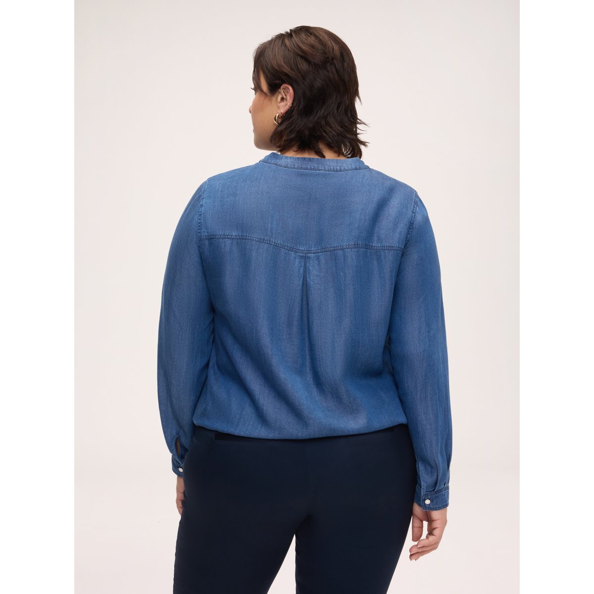 Blouse avec lavallière bleu, FIORELLA RUBINO