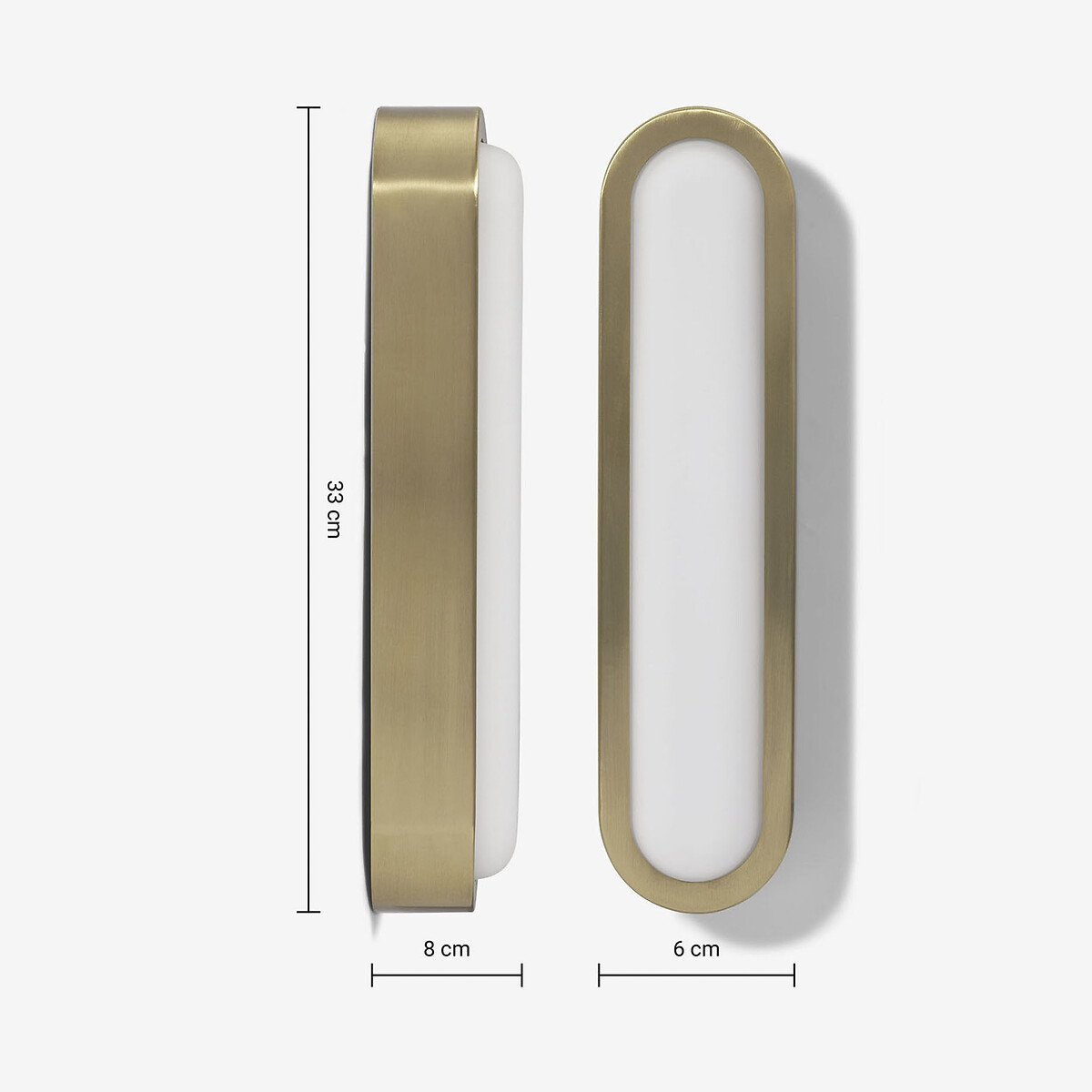 MADE.COM Nura Flush Wall Light aged brass, MADE