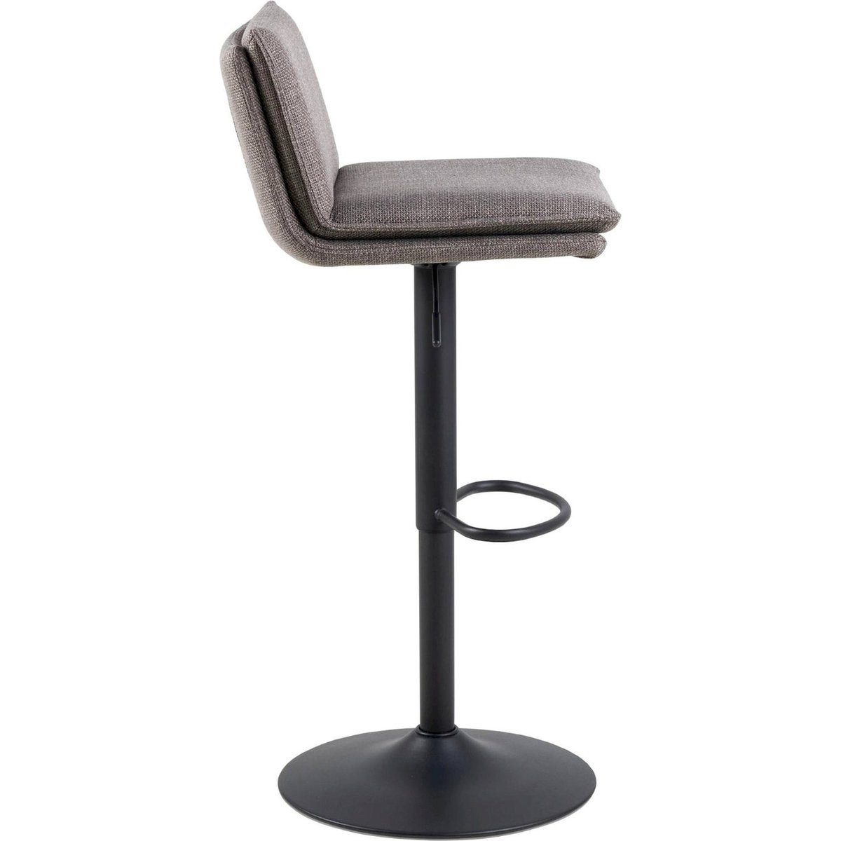 Tabouret de bar pivotant velours PERVEL gris taupe chiné, RECOLLECTION