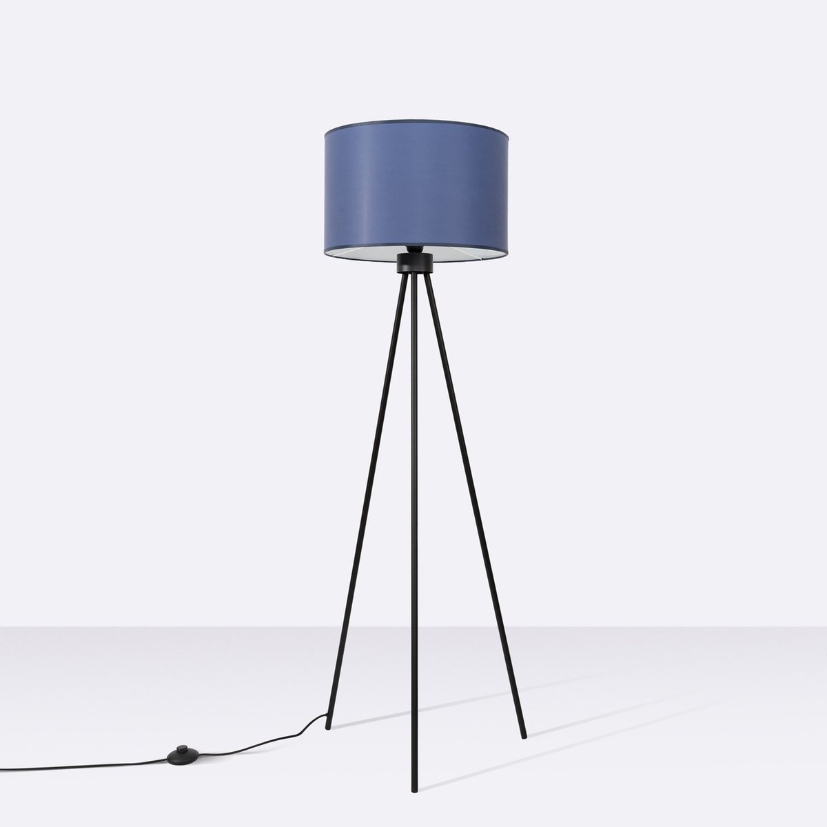Lampadaire Tissu Bleu E27 1 Nevia bleu, EDEN