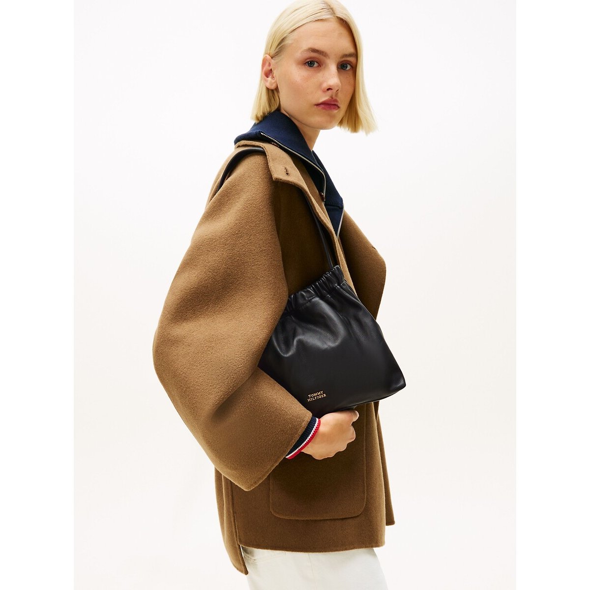 Mini Crossover Leather Shoulder Bag black, TOMMY HILFIGER