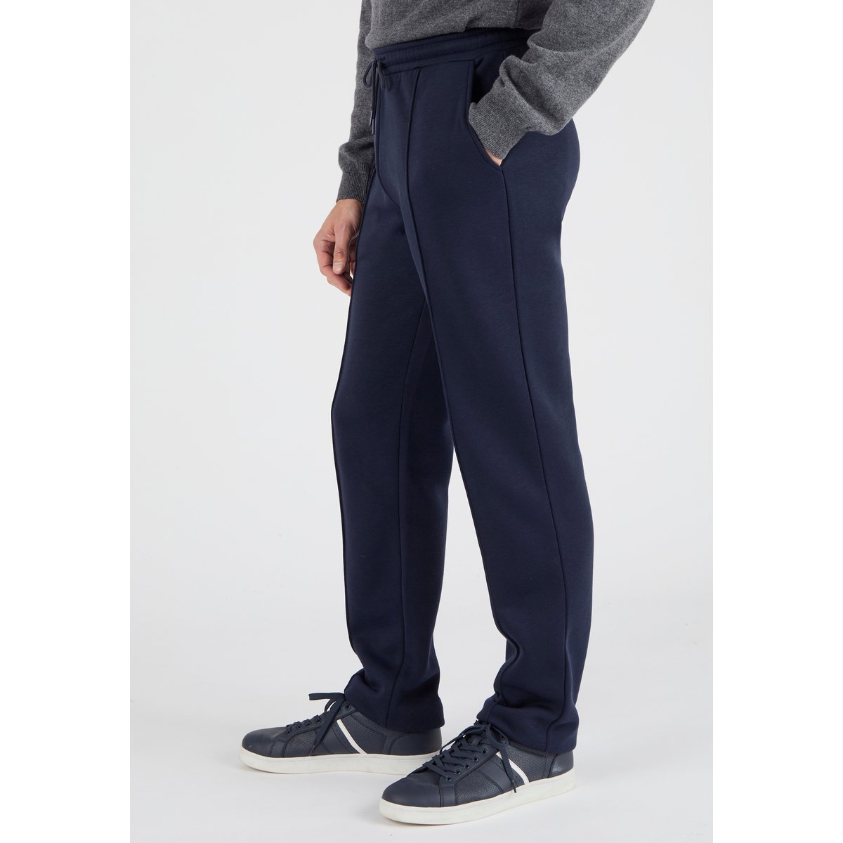 Pantalon de détente en molleton bleu marine, DAMART
