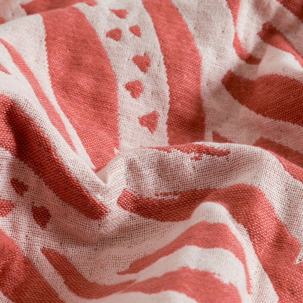Plaid jacquard frangé, LEAN multicolore, LA REDOUTE INTERIEURS