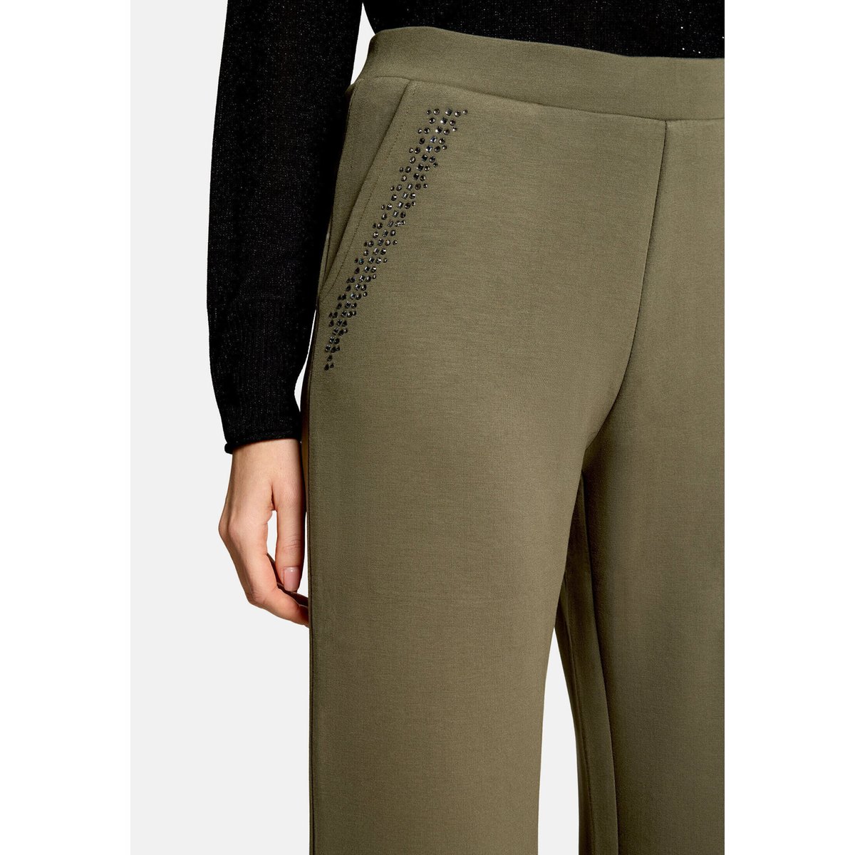 Pantalon à enfiler à poches extérieures dusty olive, BETTY BARCLAY