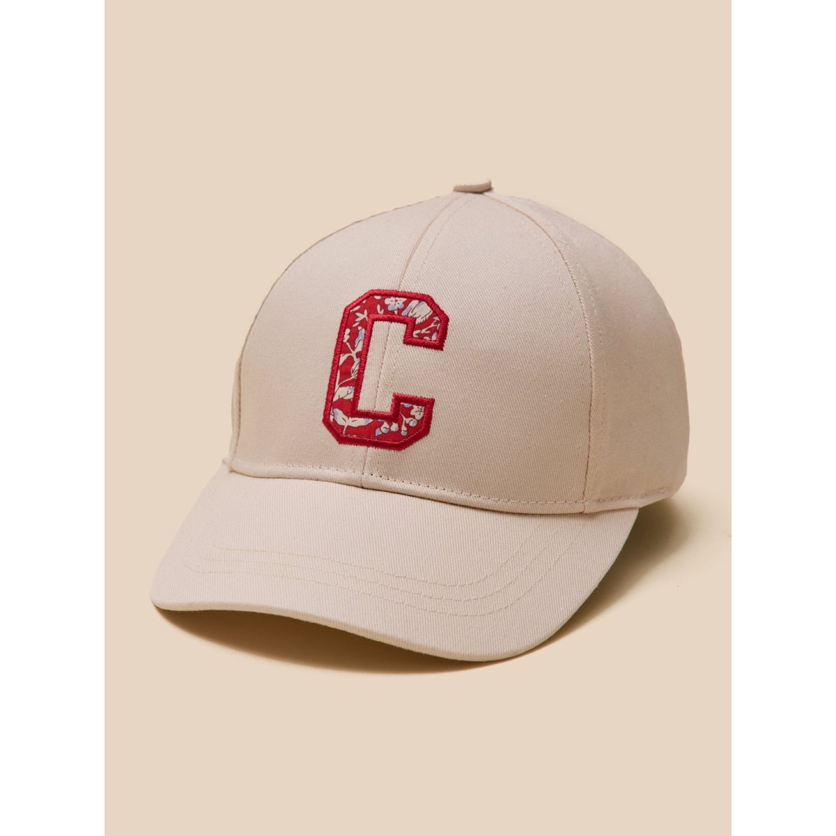 Casquette C en tissu Liberty ecru, CYRILLUS