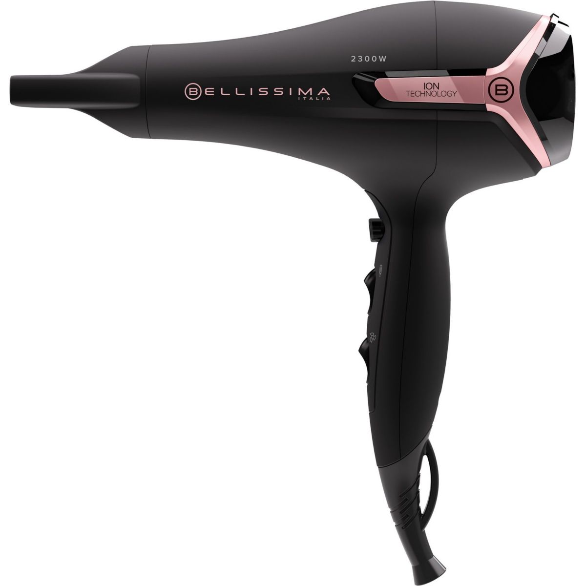 Sèche cheveux K9 2500 rose et noir, BELLISSIMA