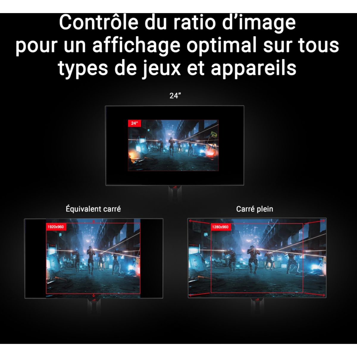 Ecran PC Gamer ROG XG27AQWMG 27" QHD 280Hz OLED HDR True Black 500 HDMI 2.1 couleur unique, ASUS