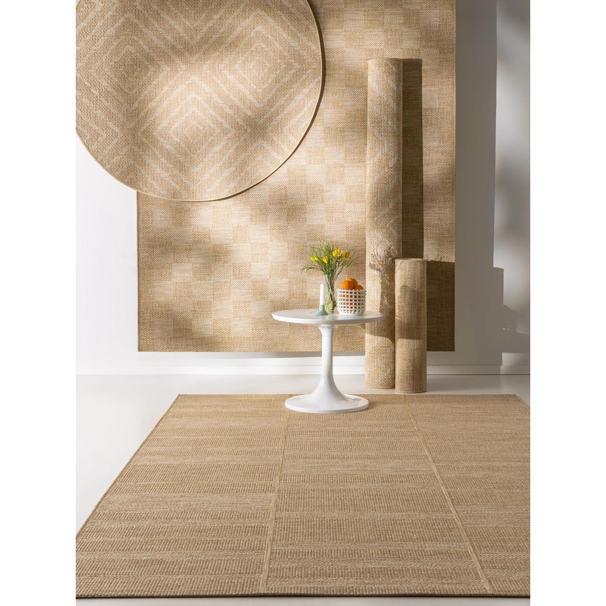 Tapis d'extérieur & intérieur COMO marron clair, BENUTA 