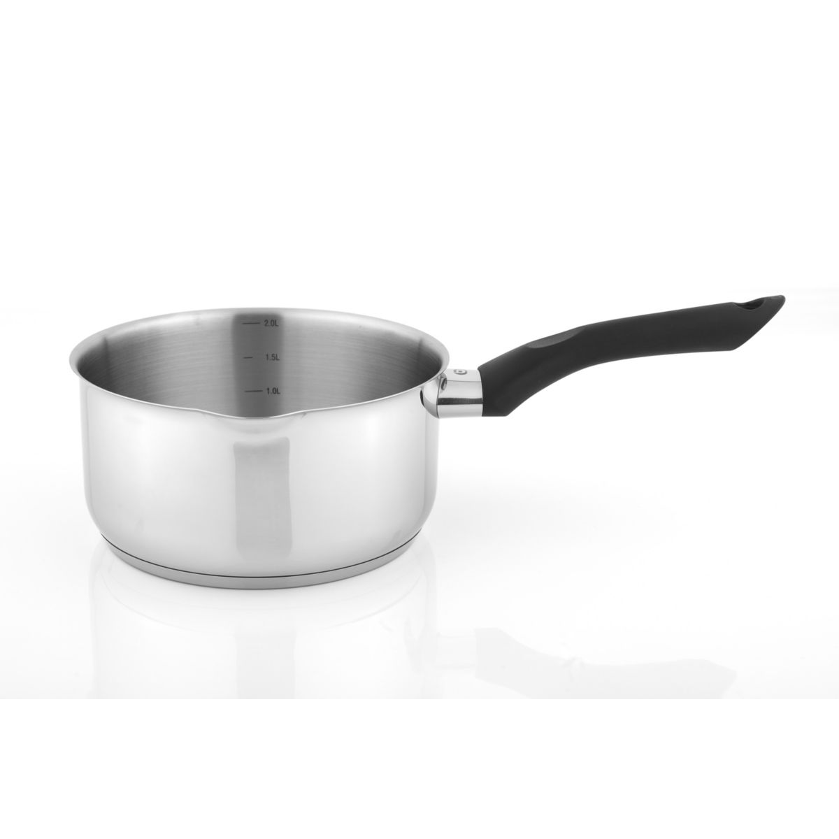 Casserole 18cm inox couleur unique, ESSENTIEL B