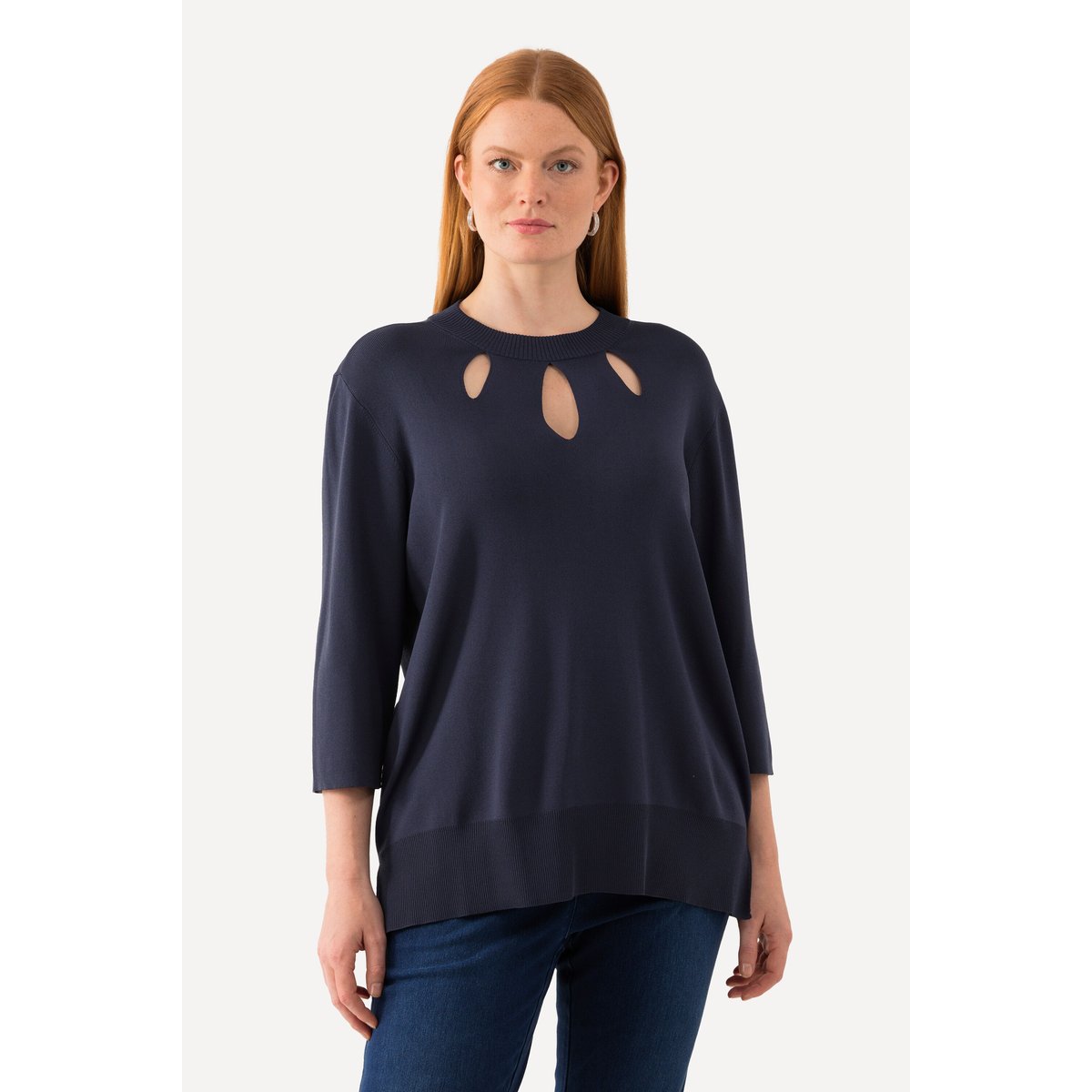 Pull en maille marine, ULLA POPKEN