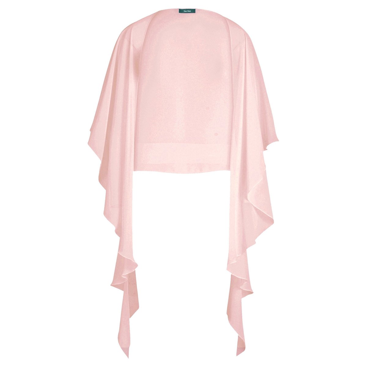 Étole en chiffon à volant foggy rose, VERA MONT