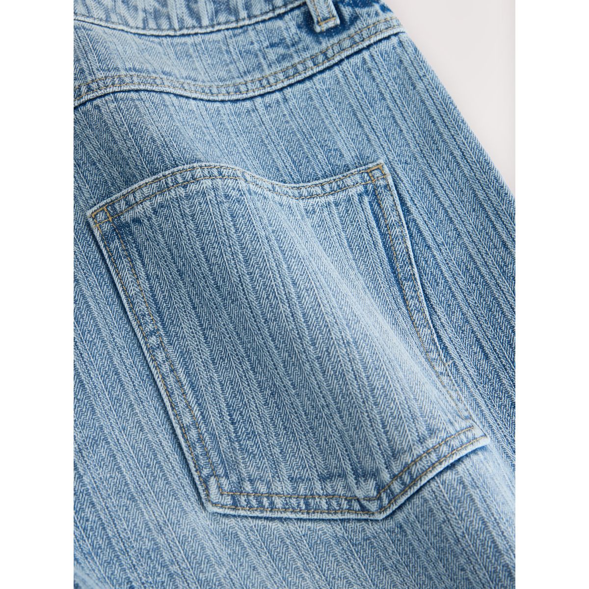 Short en denim rayé bleu, NEXT