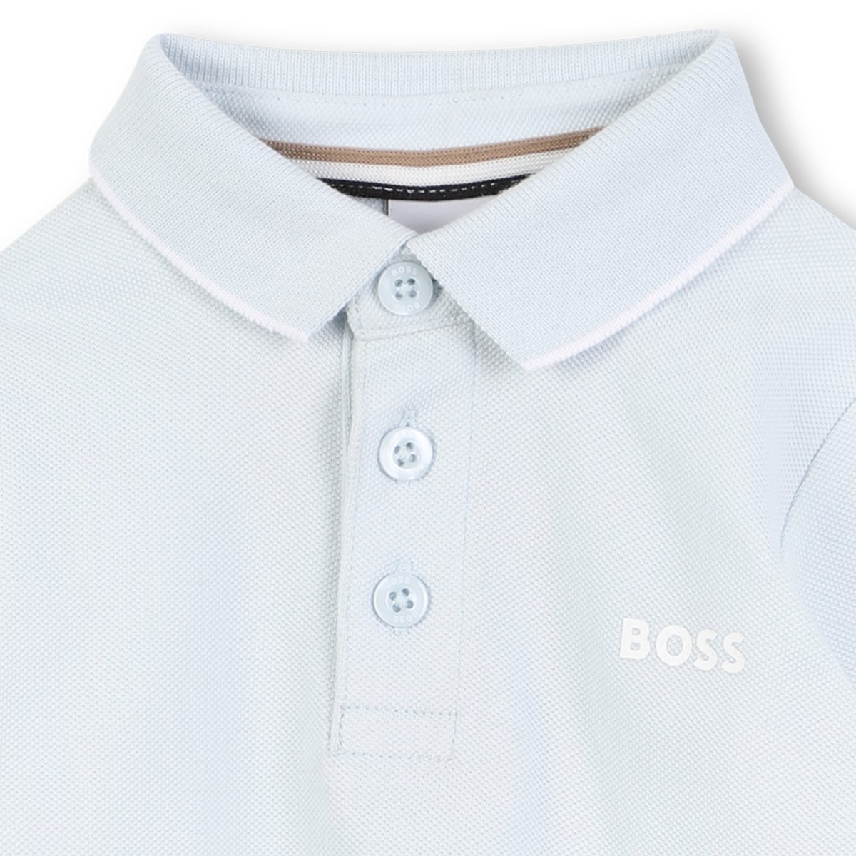Polo à manches longues bleuglacier, BOSS KIDSWEAR