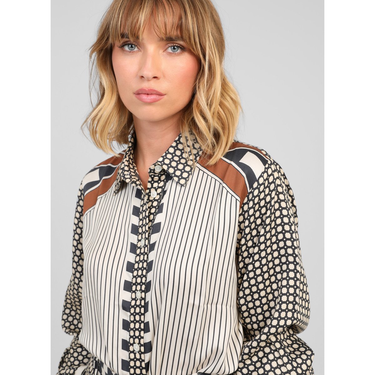 Chemise SHANONIE graphilo ecru, AN'GE
