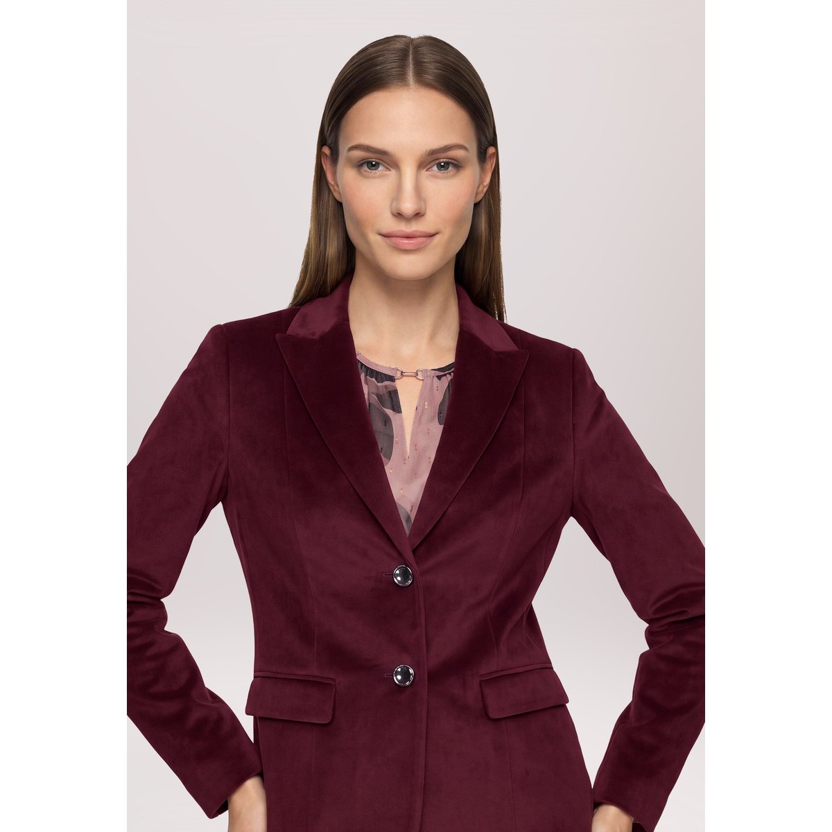 Blazer court à manches longues maroon banner, BETTY BARCLAY