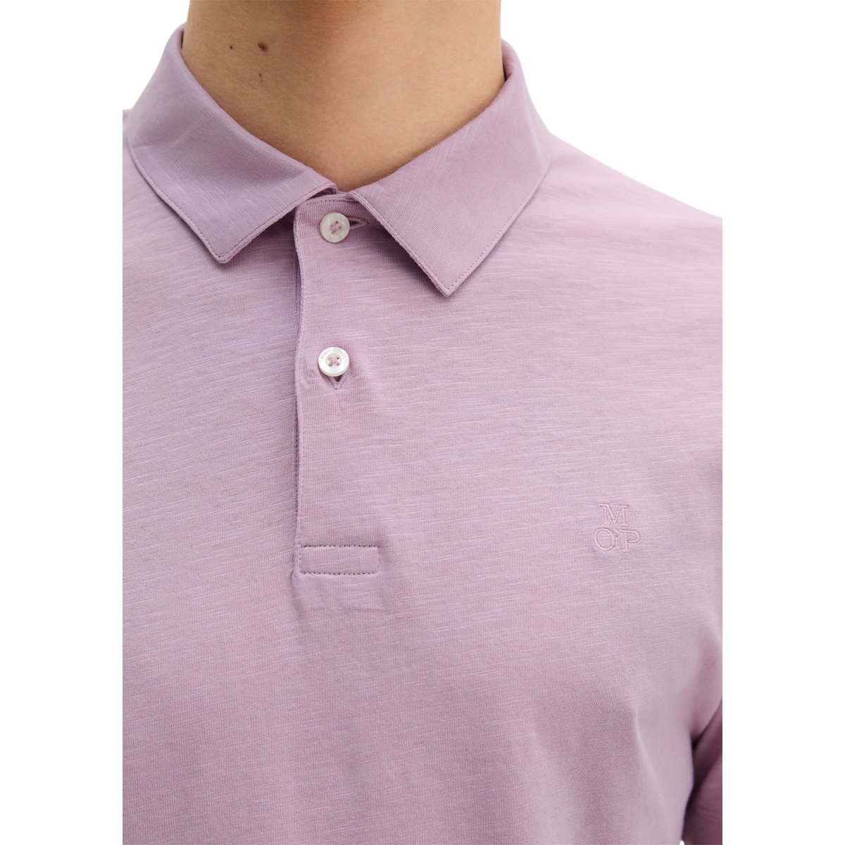 DfC Polo en jersey slub regular en coton bio doux violett, MARC O'POLO
