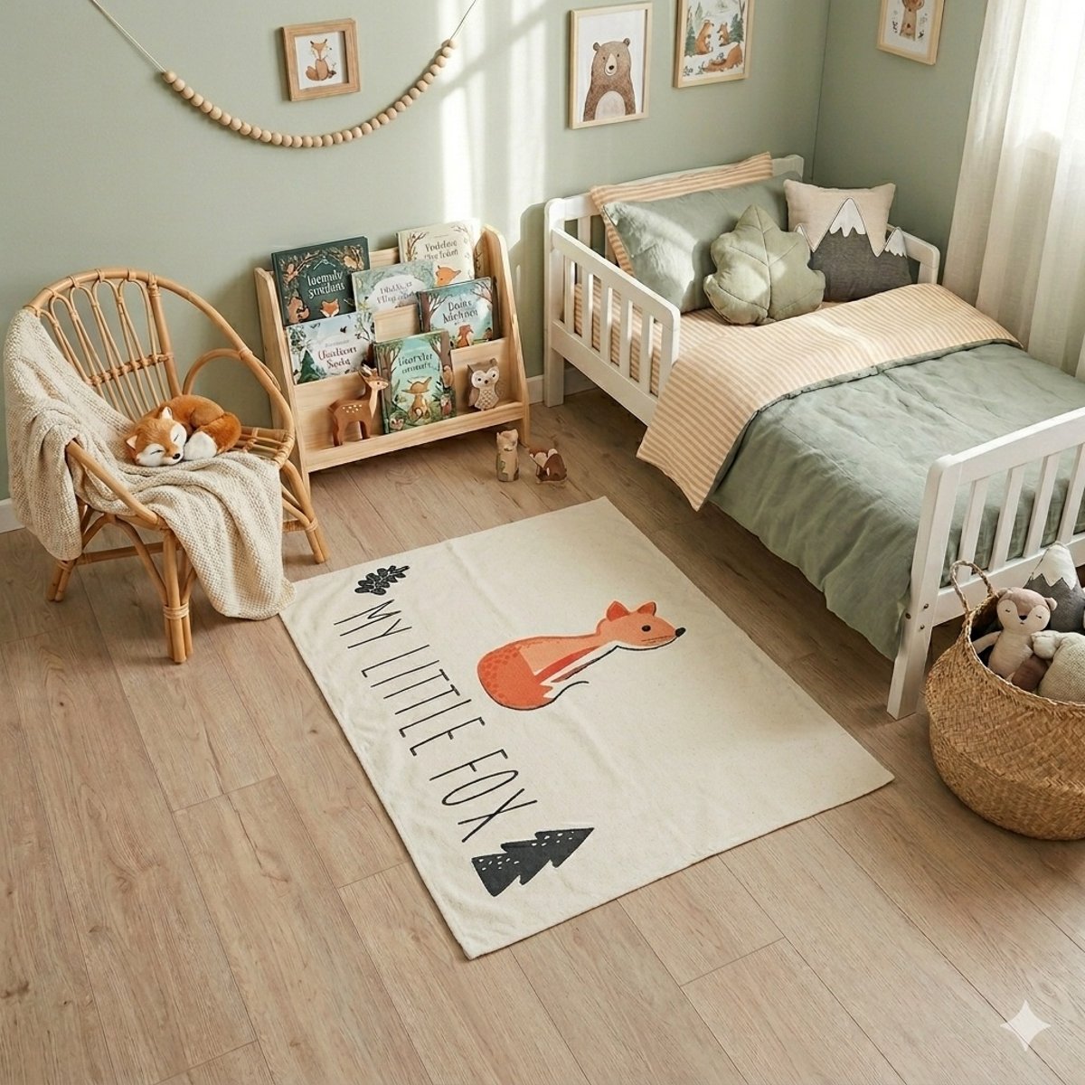 Tapis enfant Renard gris, EDEN