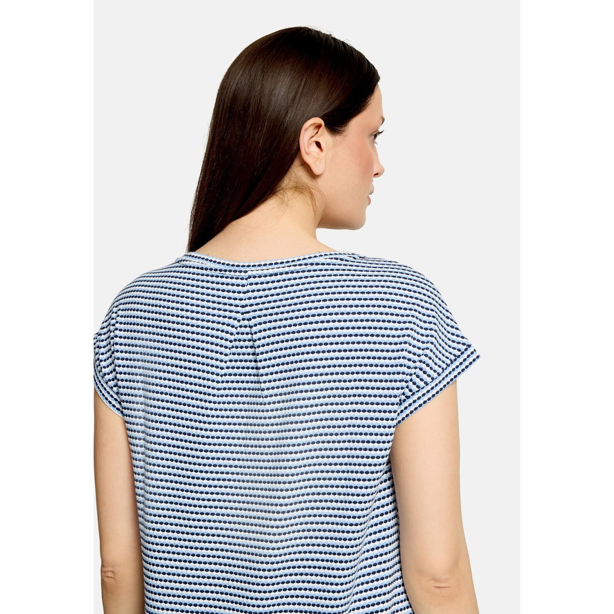 Haut casual à élastique bleu/blanc, BETTY & CO