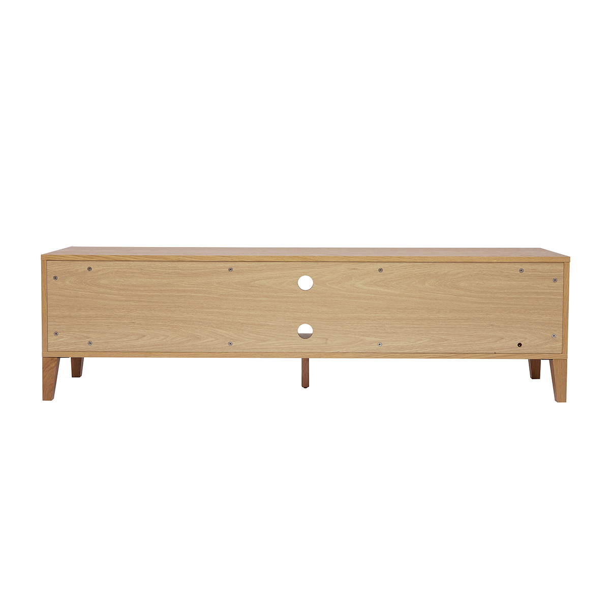 Meuble TV scandinave bois clair chêne 4 tiroirs L180 cm FREDDY naturel, MILIBOO