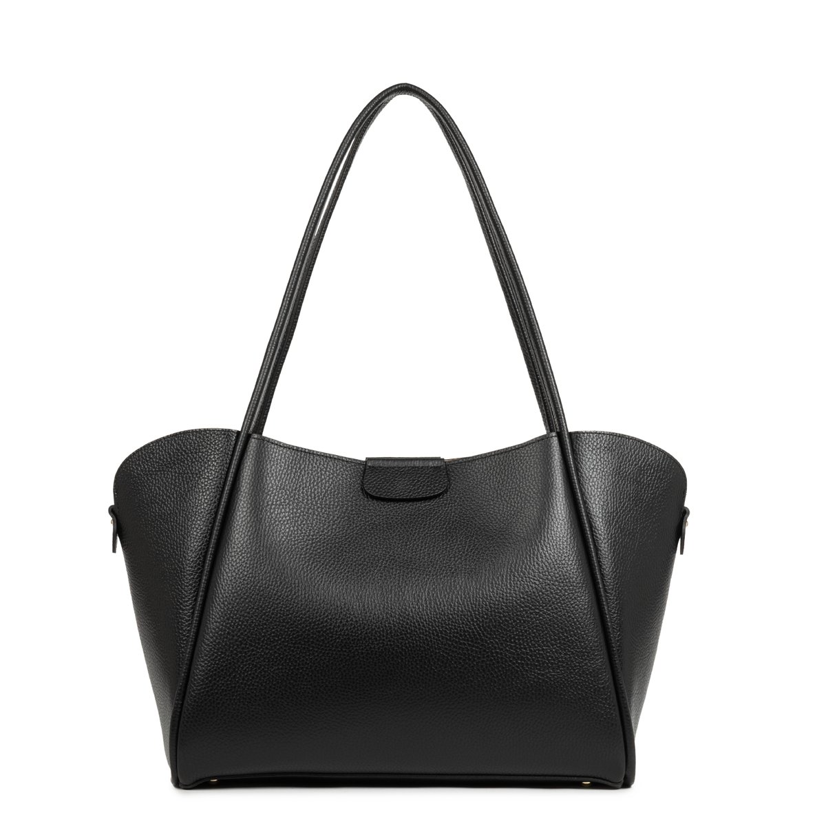 Très grand sac cabas épaule, Made in France IDA DOUBLE noir - in - nude, LANCASTER