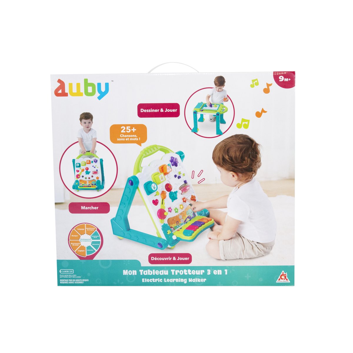 Mon Tableau Trotteur 3 En 1 - 9/18m multicolore, AULDEY TOYS