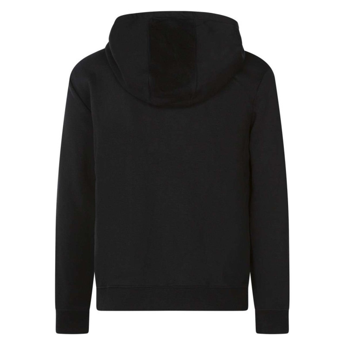 Sweat à capuche zippé en coton mélangé noir uni avec le nom de la marque noir, TEDDY SMITH