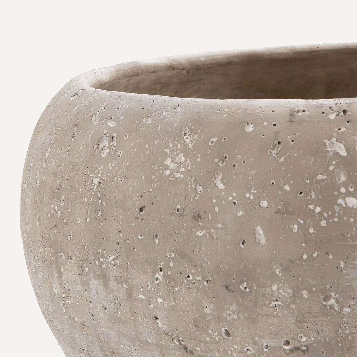 Ollam 35cm Diameter X 29cm High Cement Plant Pot grey, AM.PM