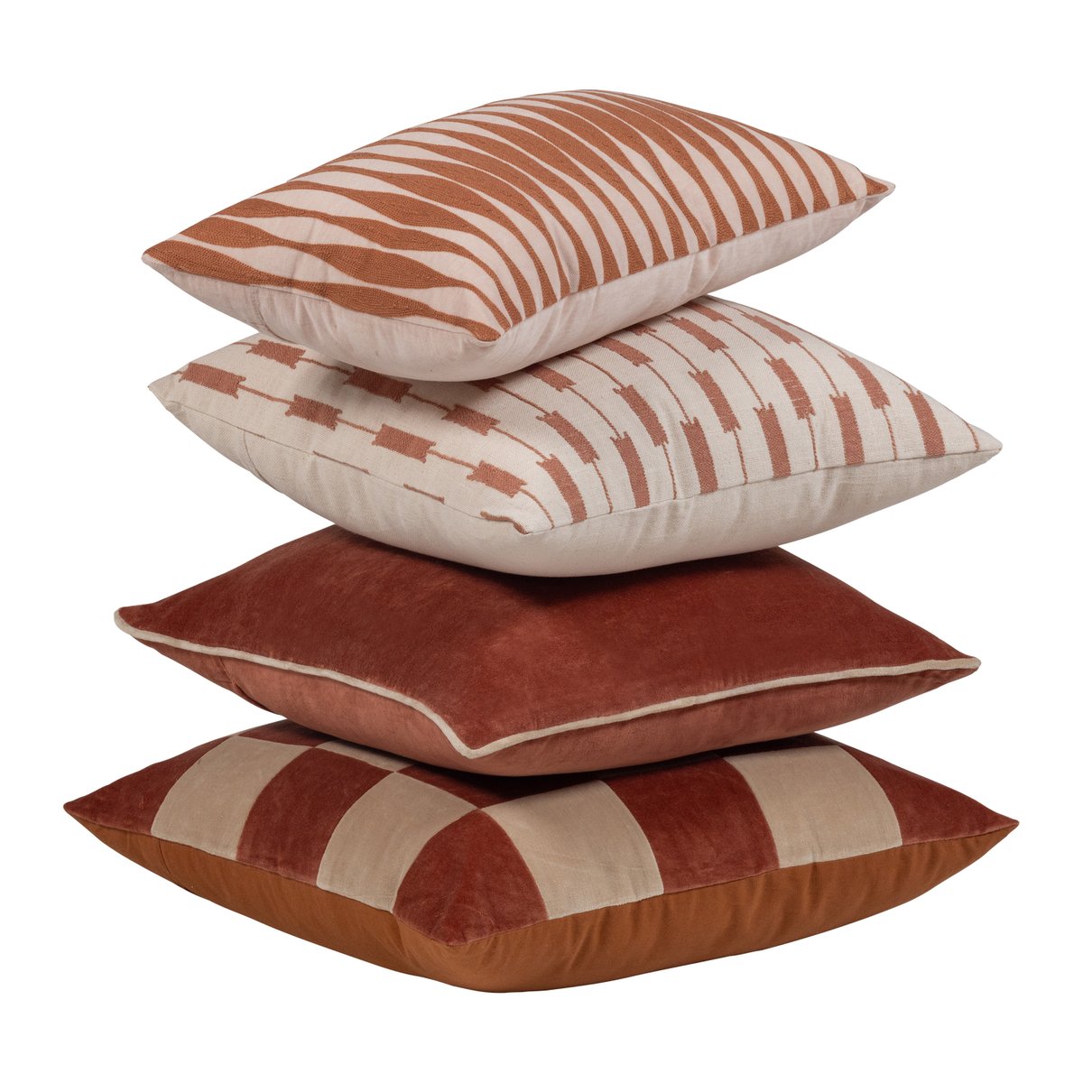 Coussins décoratifs en coton ZENA multicolore, WOOOD