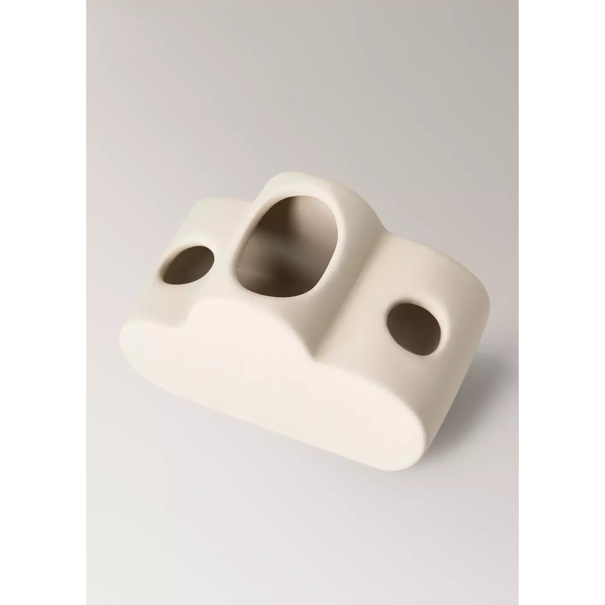Porte-brosse à dents en grès en forme de nuage sable, MANGO HOME