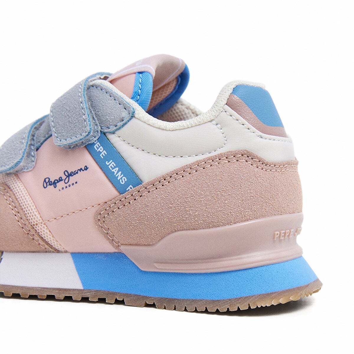 Baskets À Fermeture Velcro orange pêche noire, PEPE JEANS